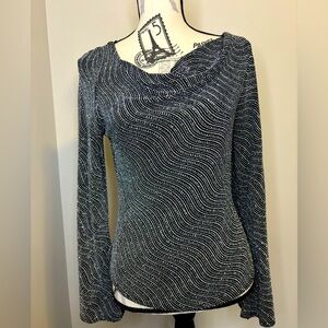 Onyx Nite by Wendye Chaitin blouse. Sz Medium.